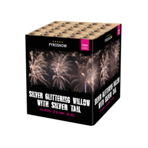 Silver Glittering Willow with Silver Blinking Tail
